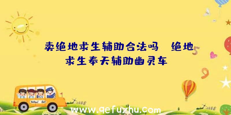 「卖绝地求生辅助合法吗」|绝地求生奉天辅助幽灵车